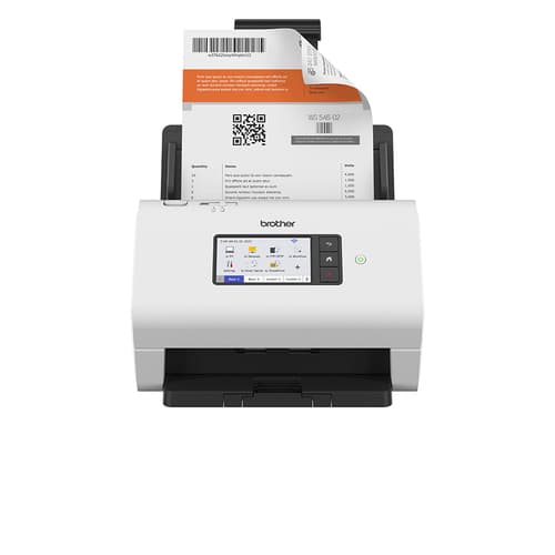 Brother ADS-4900W scanner ADF + Sheet-fed scanner 600 x 600 DPI A4 Black, White Sort, Hvit