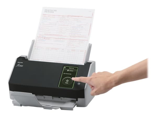 Ricoh fi-8040 - Dokumentskanner - Dobbel CIS - Dupleks - 216 x 355.6 mm - 600 dpi x 600 dpi - inntil 40 spm (mono) / inntil 40 spm (farge) - ADF (50 Sort, Grå