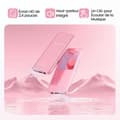 Miniatyrbild 2 av 6: AGPTEK 32GB Bluetooth 5.3 MP3-högtalare med pekknappar, 2,4 tum stor skärm, TF-kort upp till 128G - Rosa
