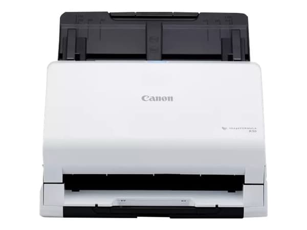 Canon imageFORMULA R30 - Dokumentskanner - Contact Image Sensor (CIS) - Dupleks - A4 - 600 dpi - inntil 25 spm (mono) / inntil 9 spm (farge) - ADF (6 Hvit