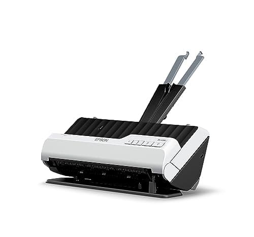 Epson Desktop Scanner DS-C330, kompakt A4 business scanner med lavt strømforbrug, duplex feed scanner med alsidig mediebehandling, sort/hvid