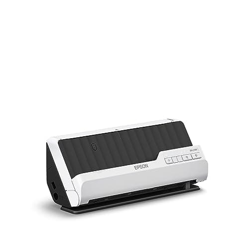 Epson Desktop Scanner DS-C330, kompakt A4 business scanner med lavt strømforbrug, duplex feed scanner med alsidig mediebehandling, sort/hvid