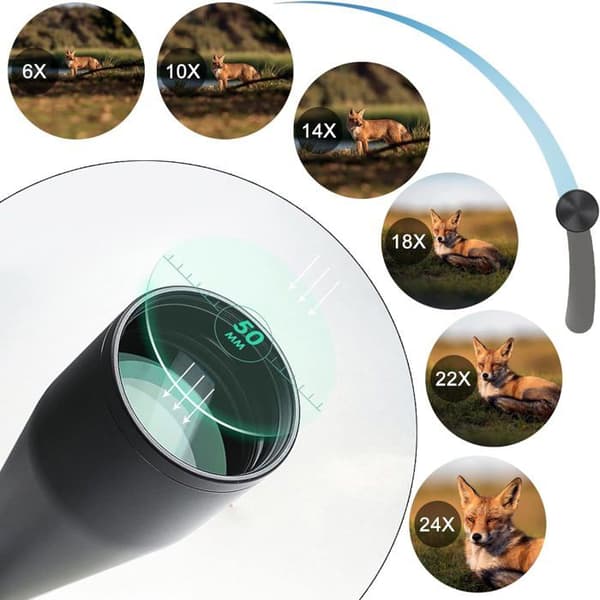 YUENFONG Riflescope 6-24x50AOEG Avståndsmätare Röd &amp; Grön Mil-Dot Jakt med 11 mm fäste för jakt
