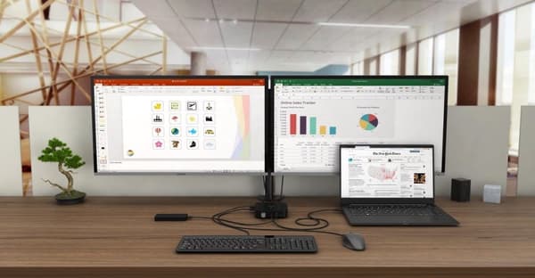 i-tec USB-C dockningsstation för två skärmar med 100 W effekt