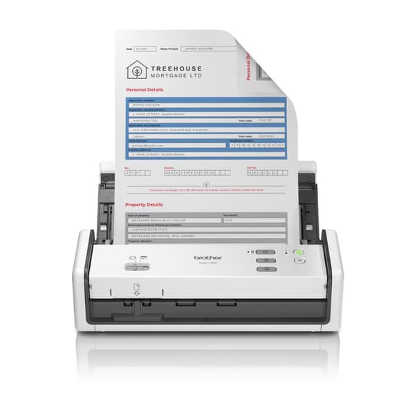 Kaksipuolinen kannettava väriskanneri Brother ADS1300UN1 6-20 ppm Valkoinen