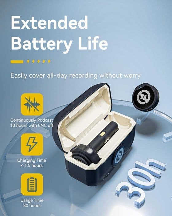 Mikro krage - Hollyland - Lark M2 - USB-C - Bullerreducering - 30H batteritid