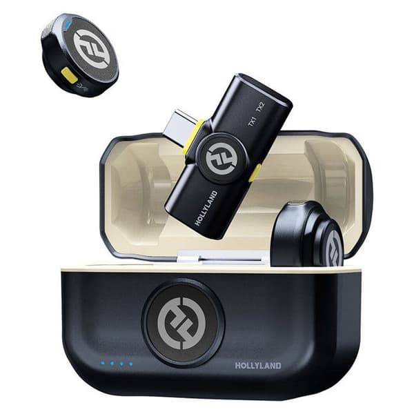 Mikro krage - Hollyland - Lark M2 - USB-C - Bullerreducering - 30H batteritid
