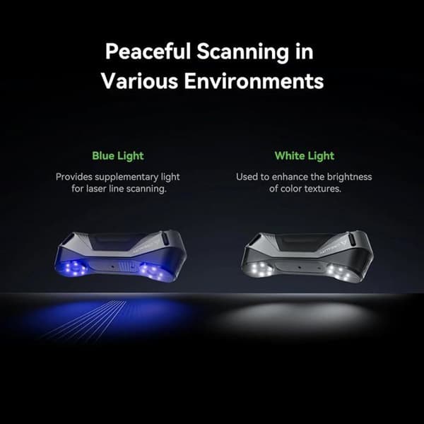 Creality CR Scan Raptor 3D Scanner Metrologisk noggrannhet 0,02 mm hastighet 60 fps Anti-Shaking Blue Light och Infraröd Scanner