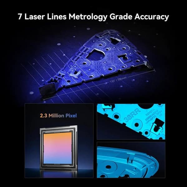 Creality CR Scan Raptor 3D Scanner Metrologisk noggrannhet 0,02 mm hastighet 60 fps Anti-Shaking Blue Light och Infraröd Scanner