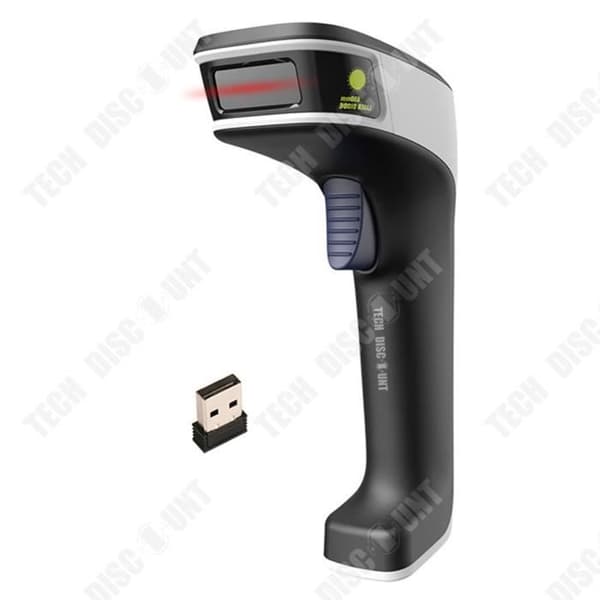 TD® Handhållen endimensionell trådlös streckkodsskanningspistol Supermarket Cashier Express Scanning Gun