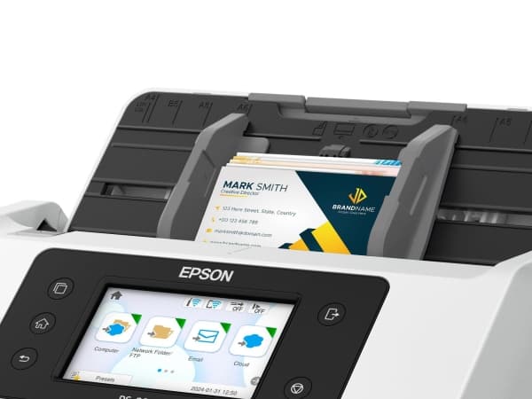 Epson WorkForce DS-800WN, 215.9 x 6096 mm, 600 x 600 DPI, 30 bit, 24 bit, 10 bit, 8 bit