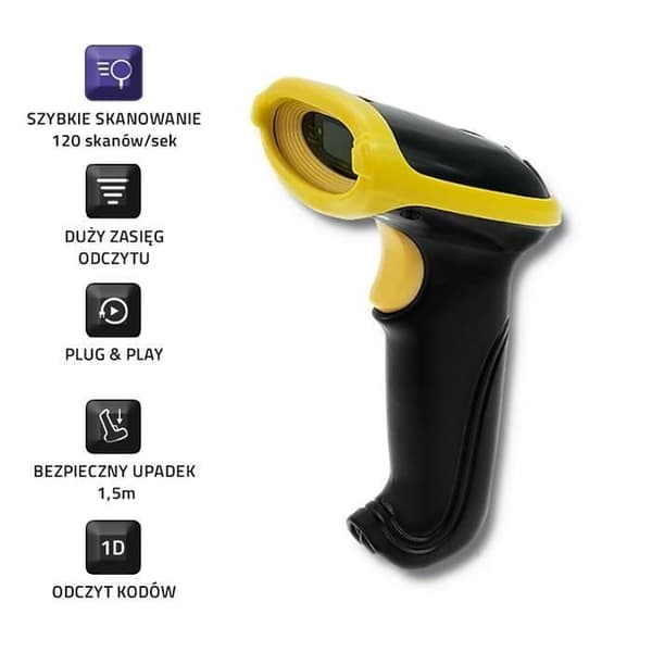 Skanner - QOLTEC - 50862 - Trådlös - 2,4GHZ - Maximal horisontell optisk upplösning 600 Dpi