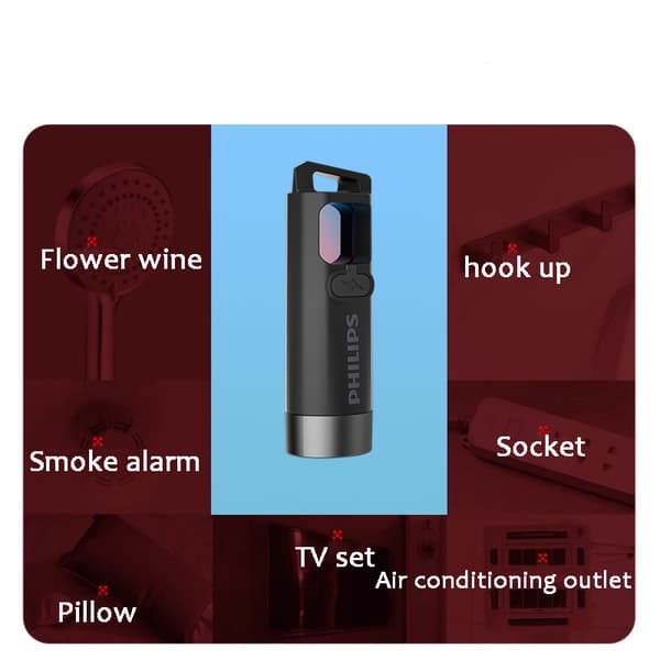 philips hotel anti-snig kig detektor hoved smart detektor kamera infrarød detektion super lys lommelygte