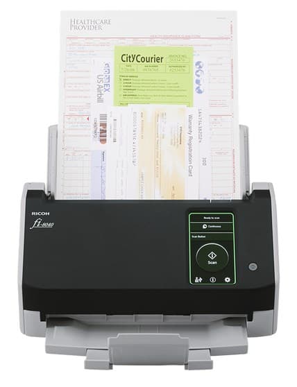Ricoh fi-8040 ADF + Manuell matningsskanner 600 x 600 DPI A4 Svart, Grå