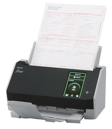Ricoh fi-8040 ADF + Manuell matningsskanner 600 x 600 DPI A4 Svart, Grå