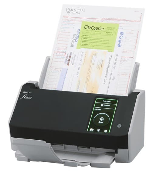 Ricoh fi-8040 ADF + Manuell matningsskanner 600 x 600 DPI A4 Svart, Grå