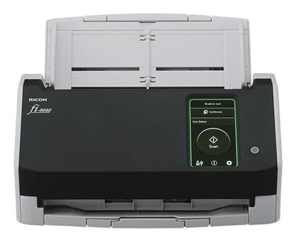 Ricoh fi-8040 ADF + Manuell matningsskanner 600 x 600 DPI A4 Svart, Grå