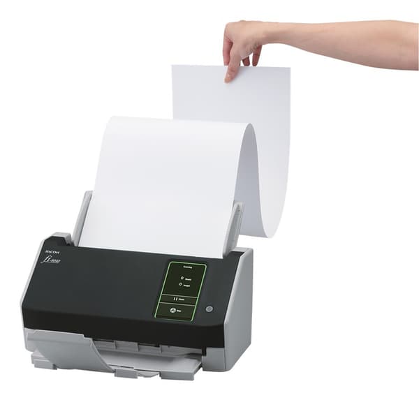 Ricoh fi-8040 ADF + Manuell matningsskanner 600 x 600 DPI A4 Svart, Grå