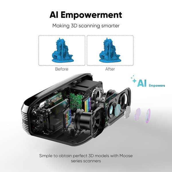 3D-skanner, 0,05 mm noggrannhet, AI-visuell spårning,EU