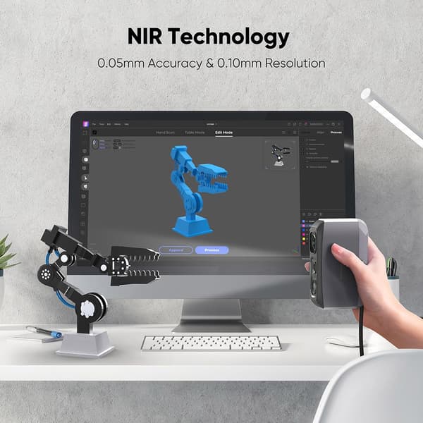 3D-skanner, 0,05 mm noggrannhet, AI-visuell spårning,EU