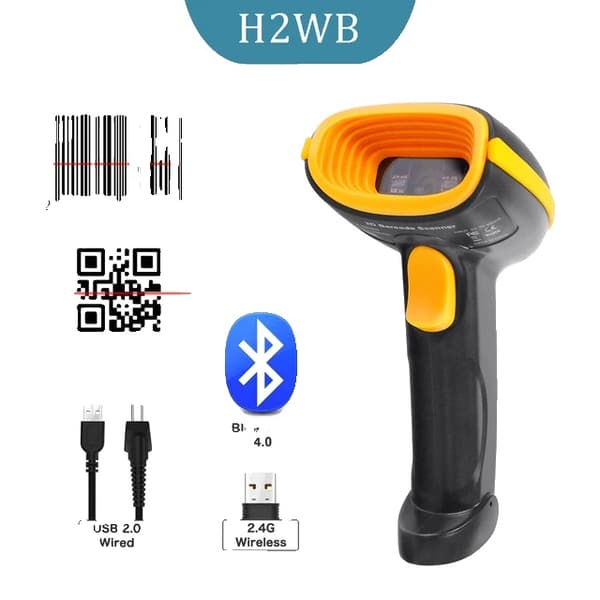 Streckkodsläsare, Trådbunden/trådlös anslutning, 2D-skanning, H2WB 2D Bluetooth
