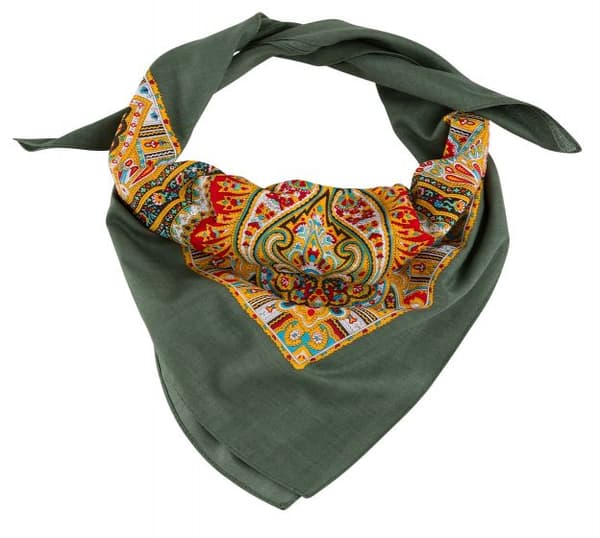 SNUSNÄSDUK PAISLEY, scarf bomull, 70 X 70 cm Grön