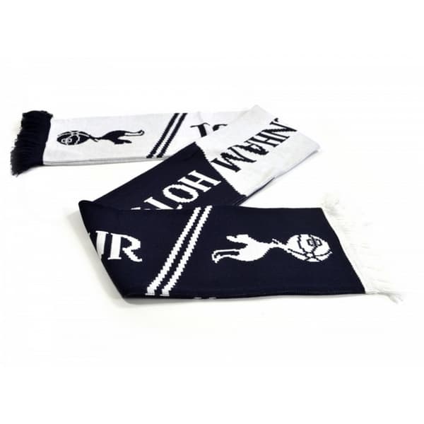 Tottenham Spurs FC Unisex Vertigo Jacquard Knitted Scarf Blue/White One Size