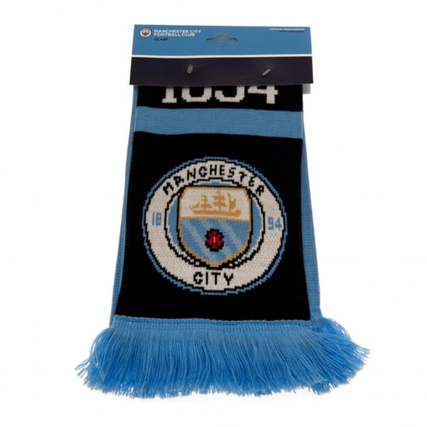 Manchester City FC Scarf Light Blue/White One Size