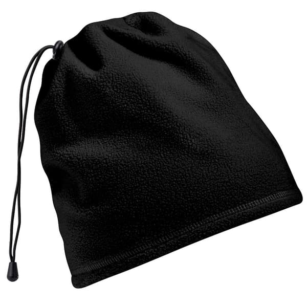 Beechfield Unisex Suprafleece Anti-Pilling 2in1 Winter Hat And Neck Warmer/Snood Black One Size