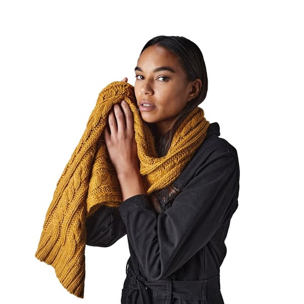 Beechfield Cable Knit Melange Scarf