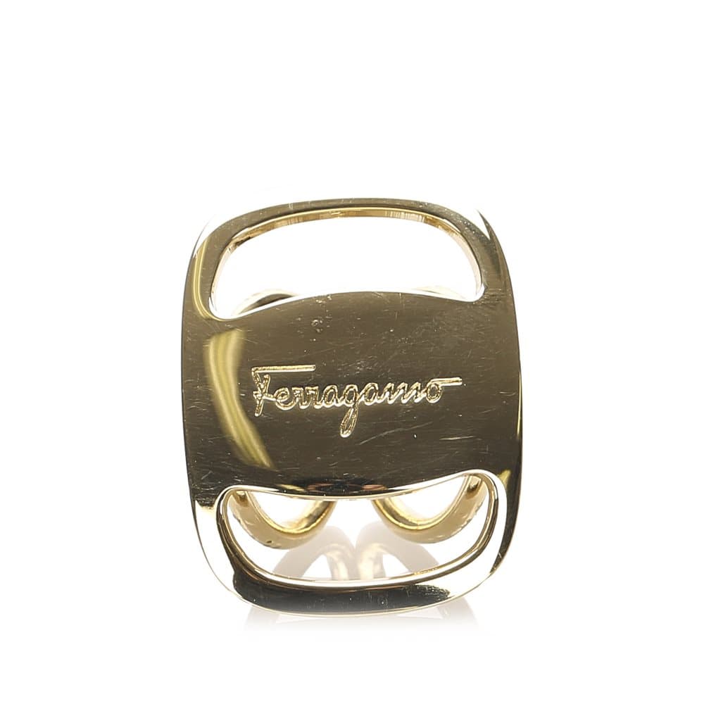Ferragamo Vara Scarf Ring Gold