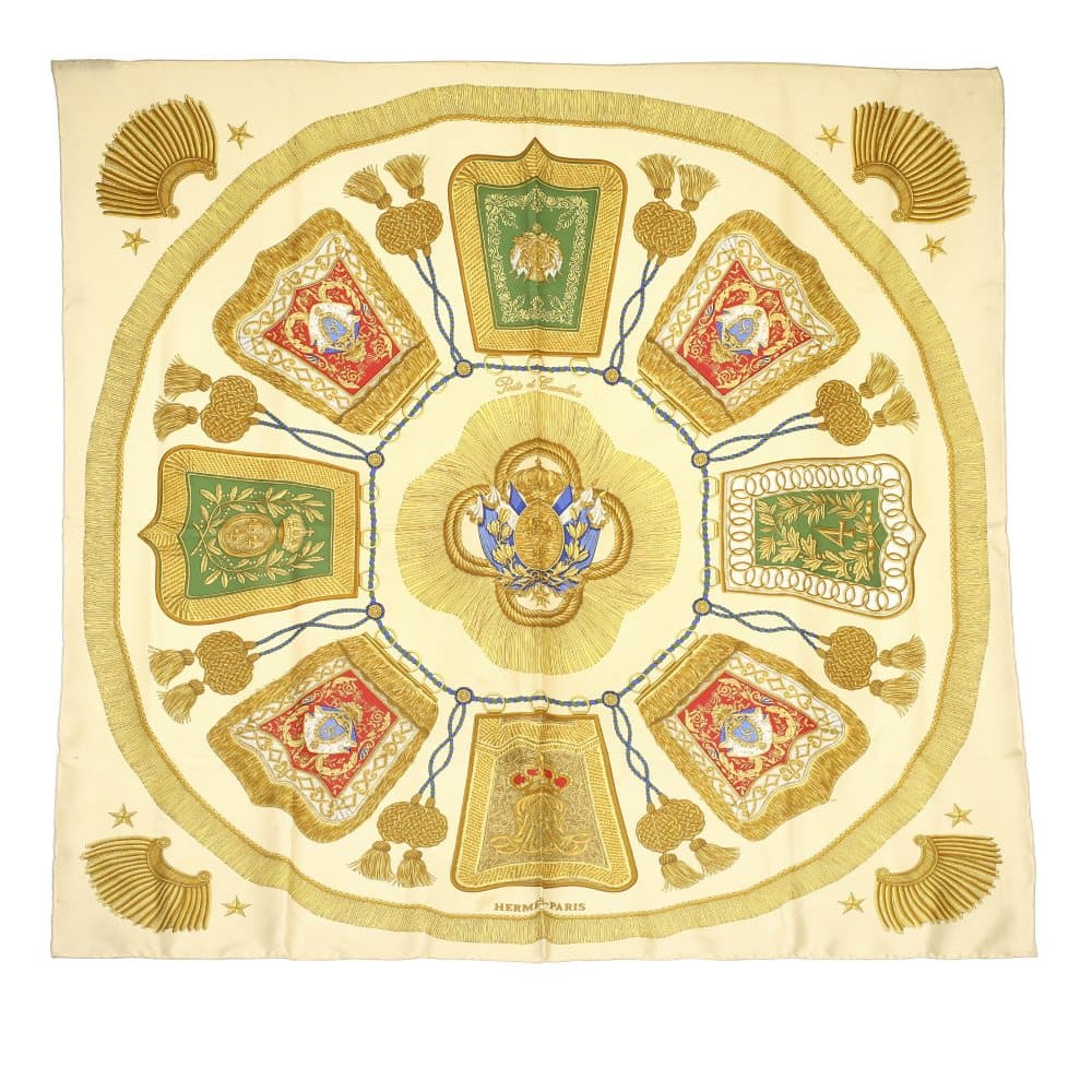 Hermes Poste et Cavalerie Silk Scarf Brown