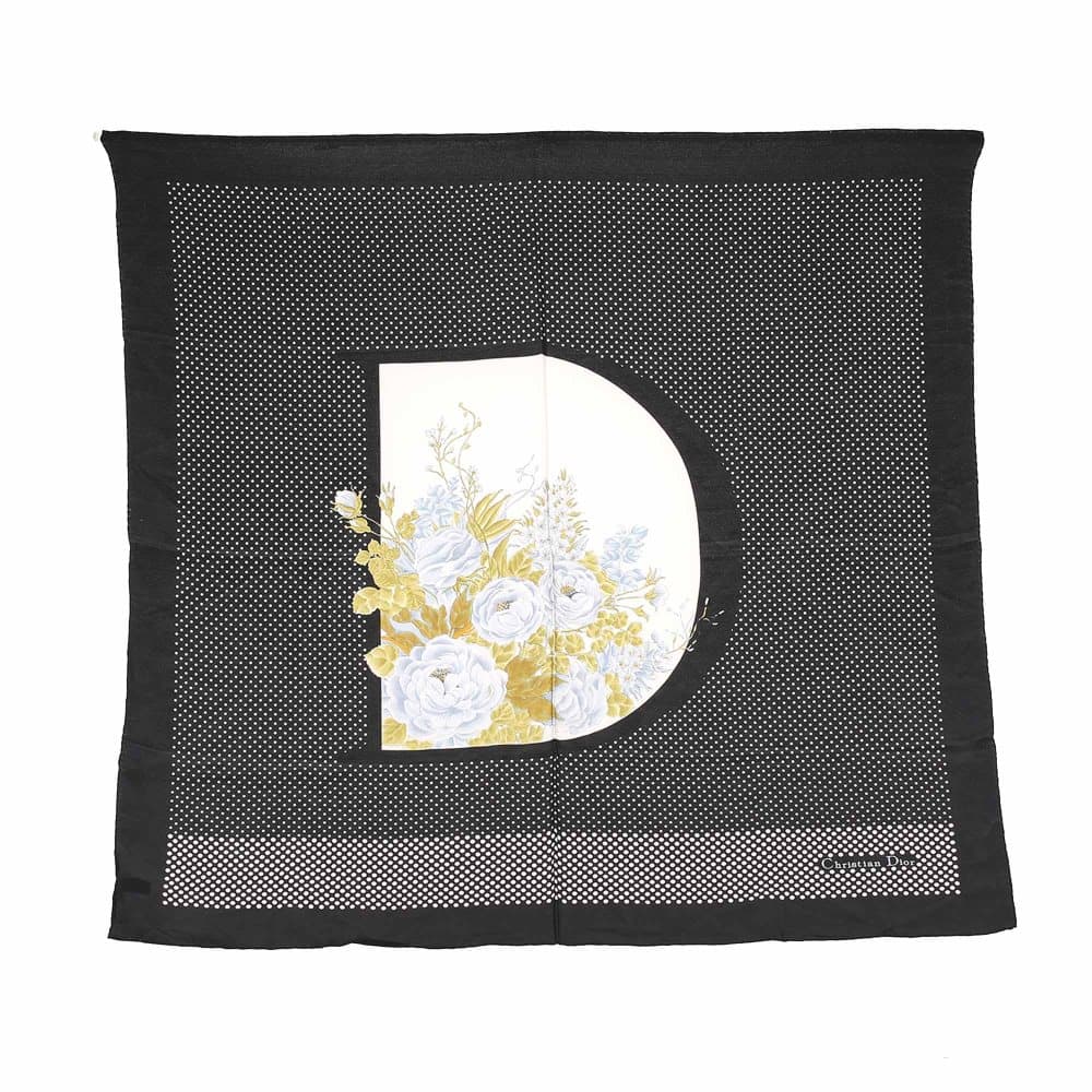 Dior Printed Silk Scarf White