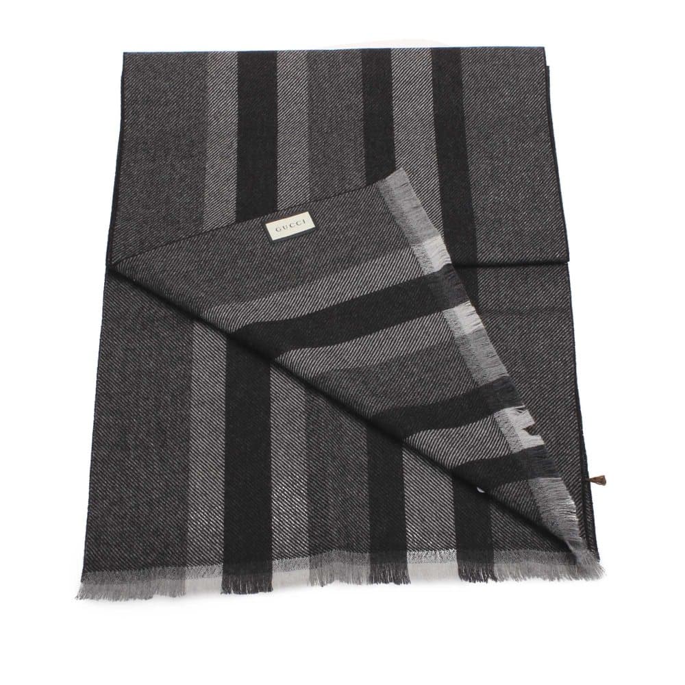 Pre-owned Gucci Wool Scarf Gray