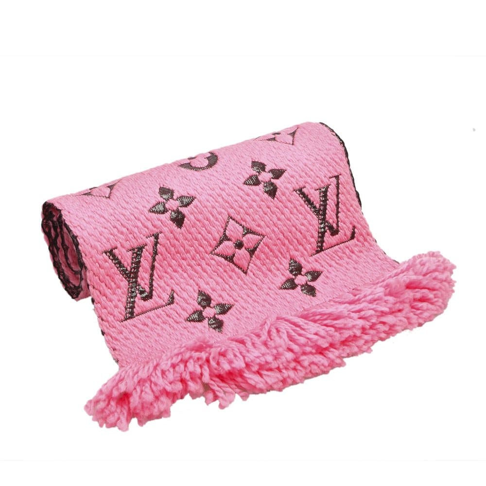 Pre-owned Louis Vuitton Monogram Shawl Red
