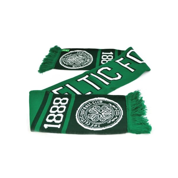 Celtic FC Officiell Nero stickad fotbollsskärm för supportrar halsduk