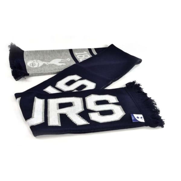 Tottenham Hotspur FC Nero Scarf Navy/Grey/White 20in x 2in