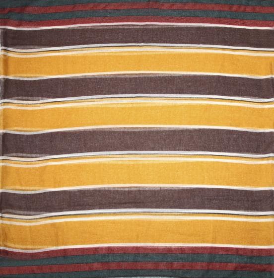 halsduk damer 90 x 90 cm polyester gul/brun/röd