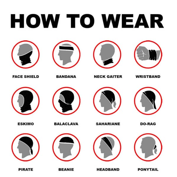Multifunksjonell nakkevarmer Face Mask Bandana Vendetta