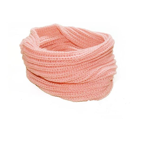 Neulottu putkihuivi huivi pinkki valkoinen musta talvi syksy Pink