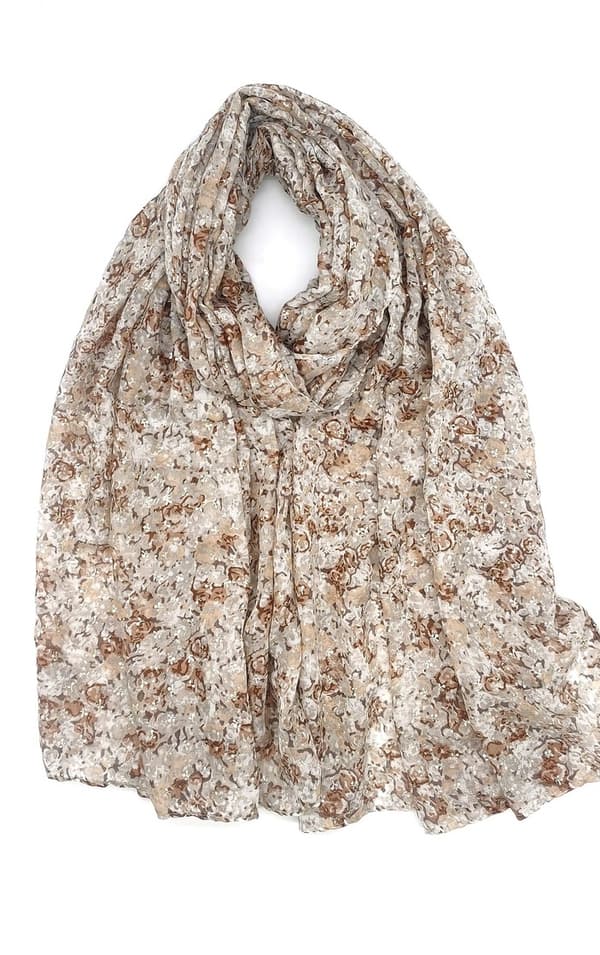 M&P - Scarf FC10 Småmönstrad Beige One Size