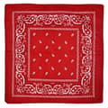 Miniatyrbild 2 av 4: Bandana Scarf Sjal Snusnäsduk Paisleymönster Röd