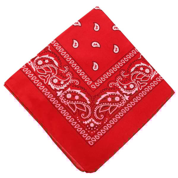 Bandana Scarf Sjal Snusnäsduk Paisleymönster Röd