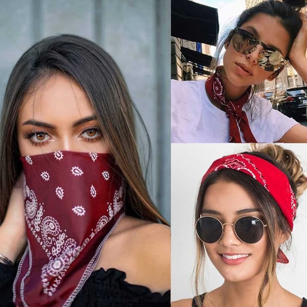 Bandana tørklæde sjal snus klud paisley mønster mørkeblå