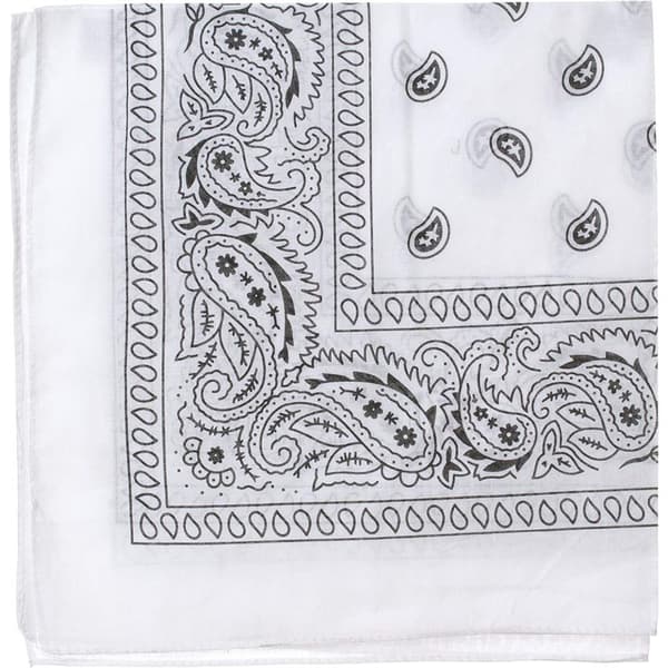 Bandana, mønstret - hvid