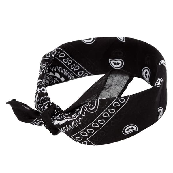 Bandana, mønstret - Svart