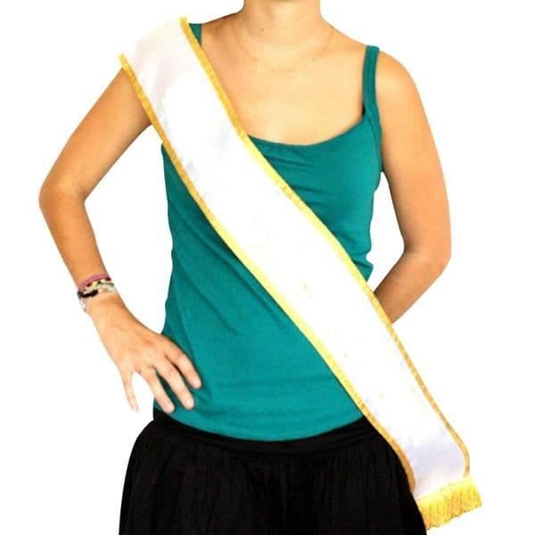 Anpassningsbar Miss or Mister halsduk - 100 % polyester - ensam vuxen - tuschpenna medföljer