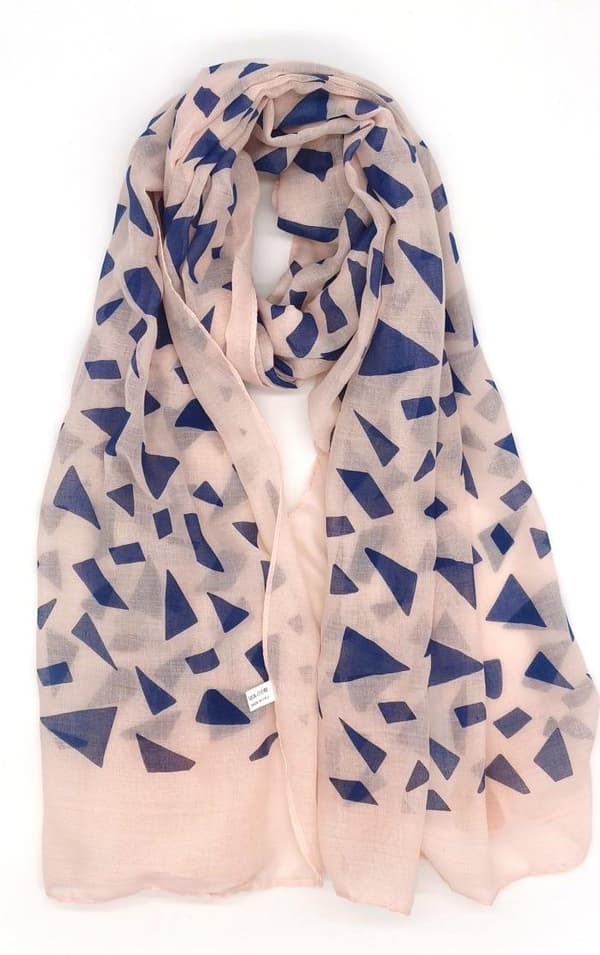 M&P - Scarf E-02 E02-51 802-51 Grafisk Aprikos One Size
