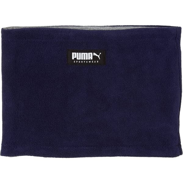 Puma Fleece Reversible Neck Warmer Peacoat/Grey Heather One Size