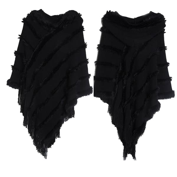 INF Elegant strikket sjal Poncho Cape